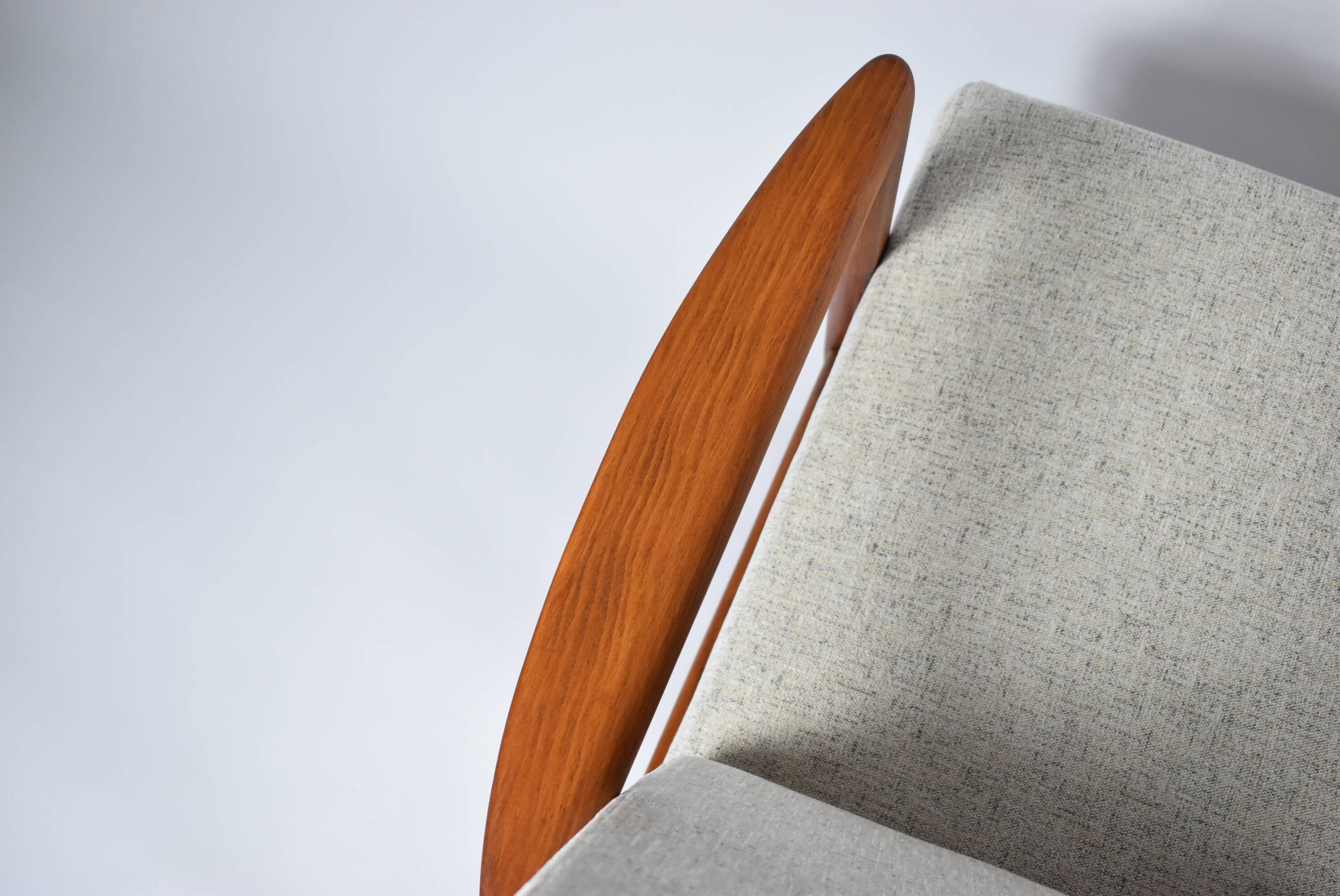 Original armchair fully restored, Scandinavian icon of 60s