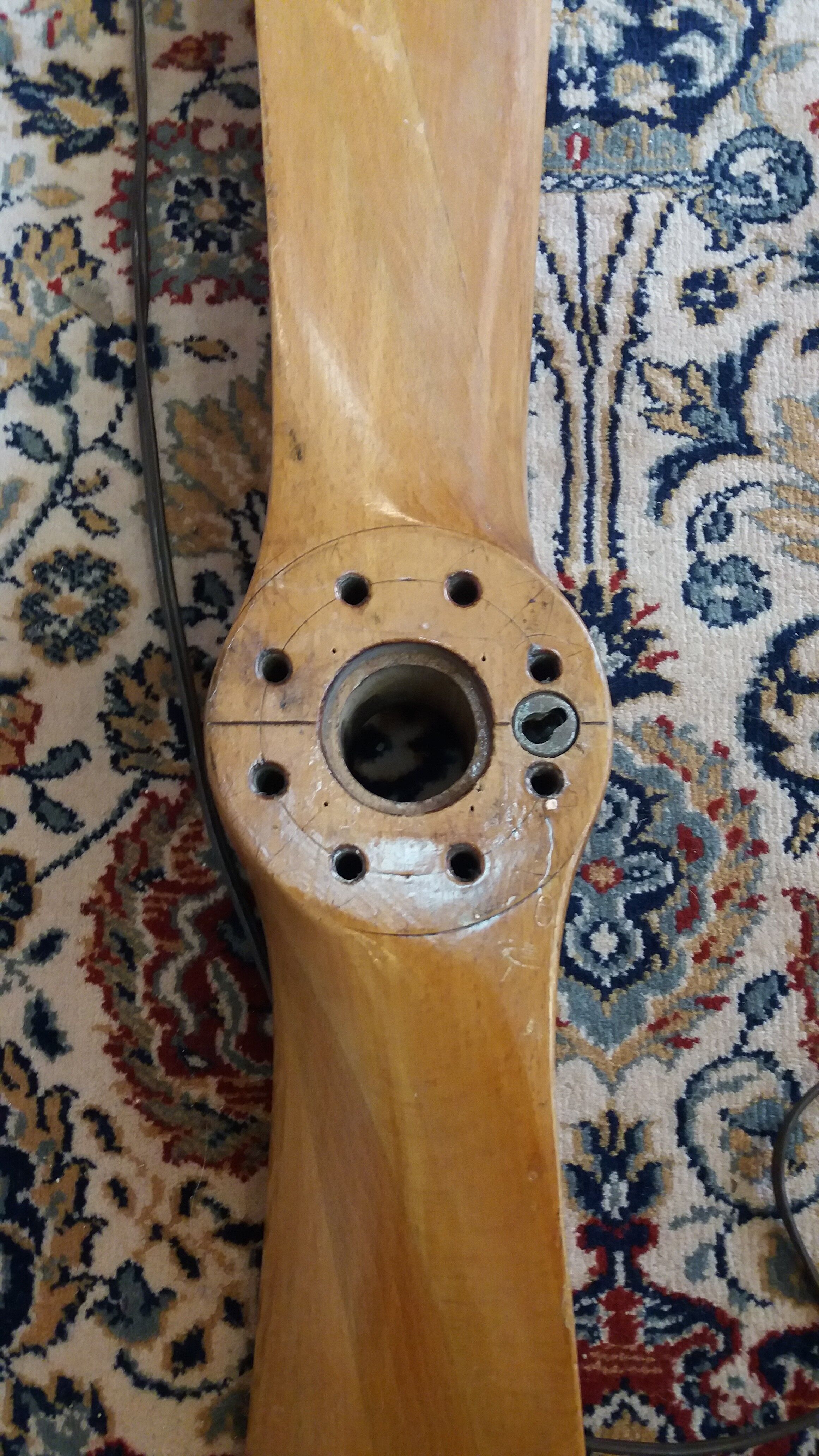 Old wooden propeller