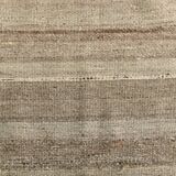 Naturel Wool Beige and Stone Grey Turkish Wool Kilim Rug, 233x293 Cm