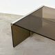 Smoked Glass Coffee Table Radice & Galotti with Chrome Details, Italy, 1970s