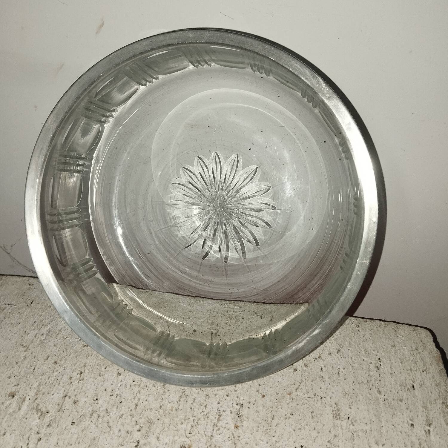 Solid silver crystal cup