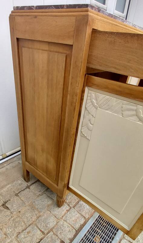Vintage art deco marble sideboard.