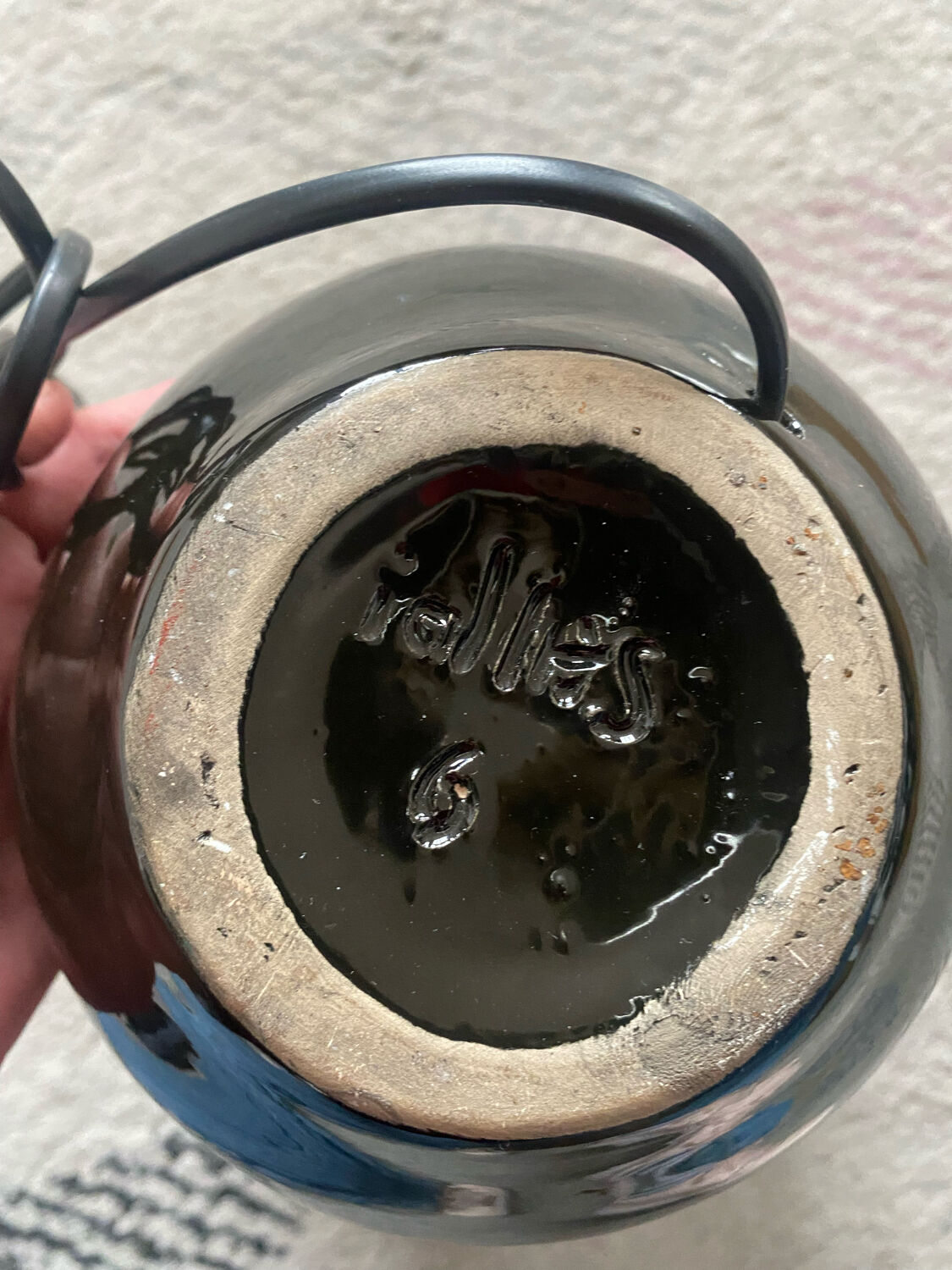 Black ceramic lamp max idlas antique