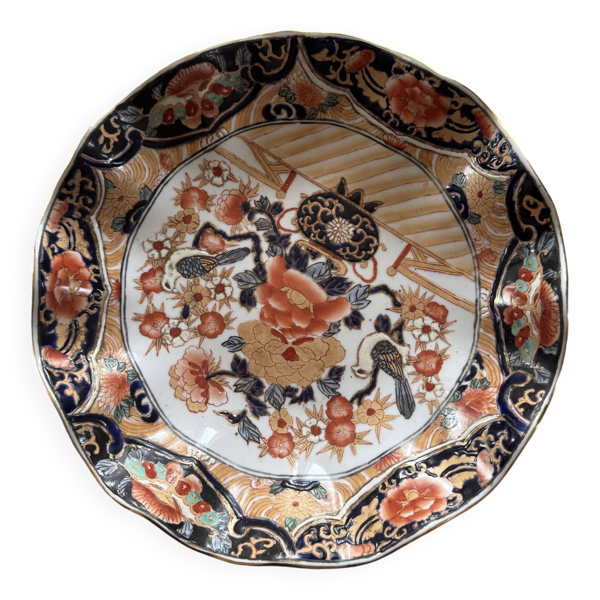 Assiette décorative style Imari - Porcelaine de Chine - Décor floral