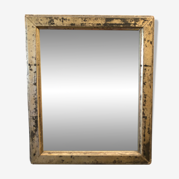 Mirror early 20th varnished silver - 27x23cm