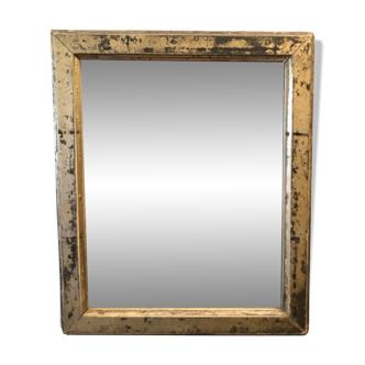 Mirror early 20th varnished silver - 27x23cm