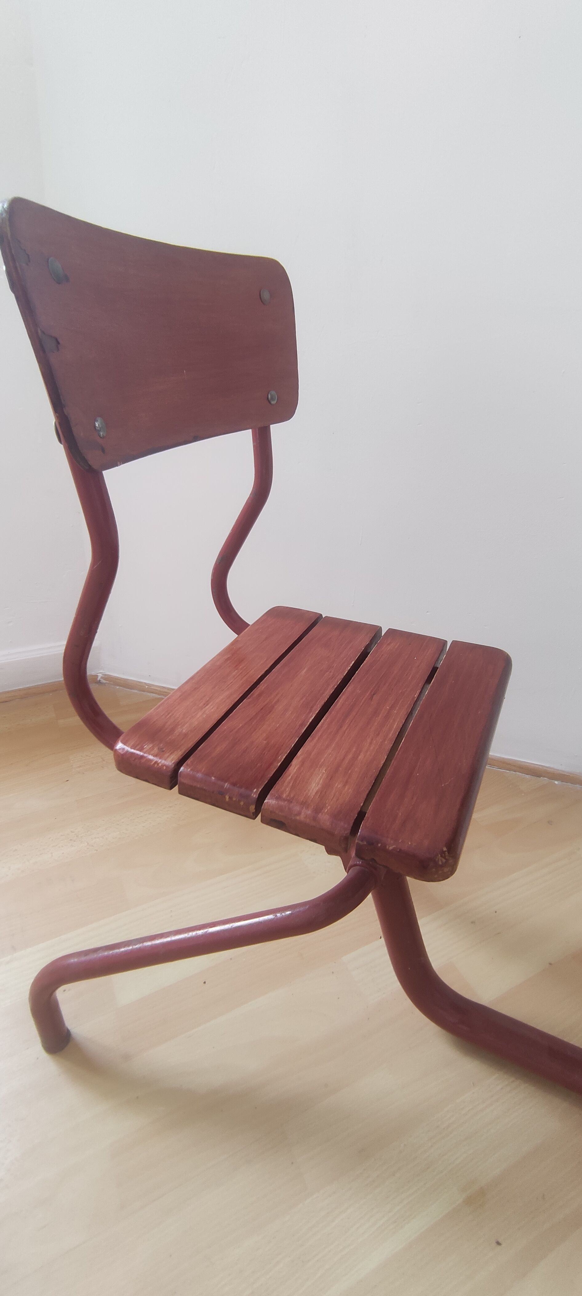 Vintage wooden school desk