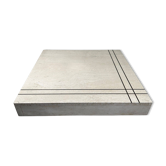 Table basse vintage / table d'appoint – travertin et laiton