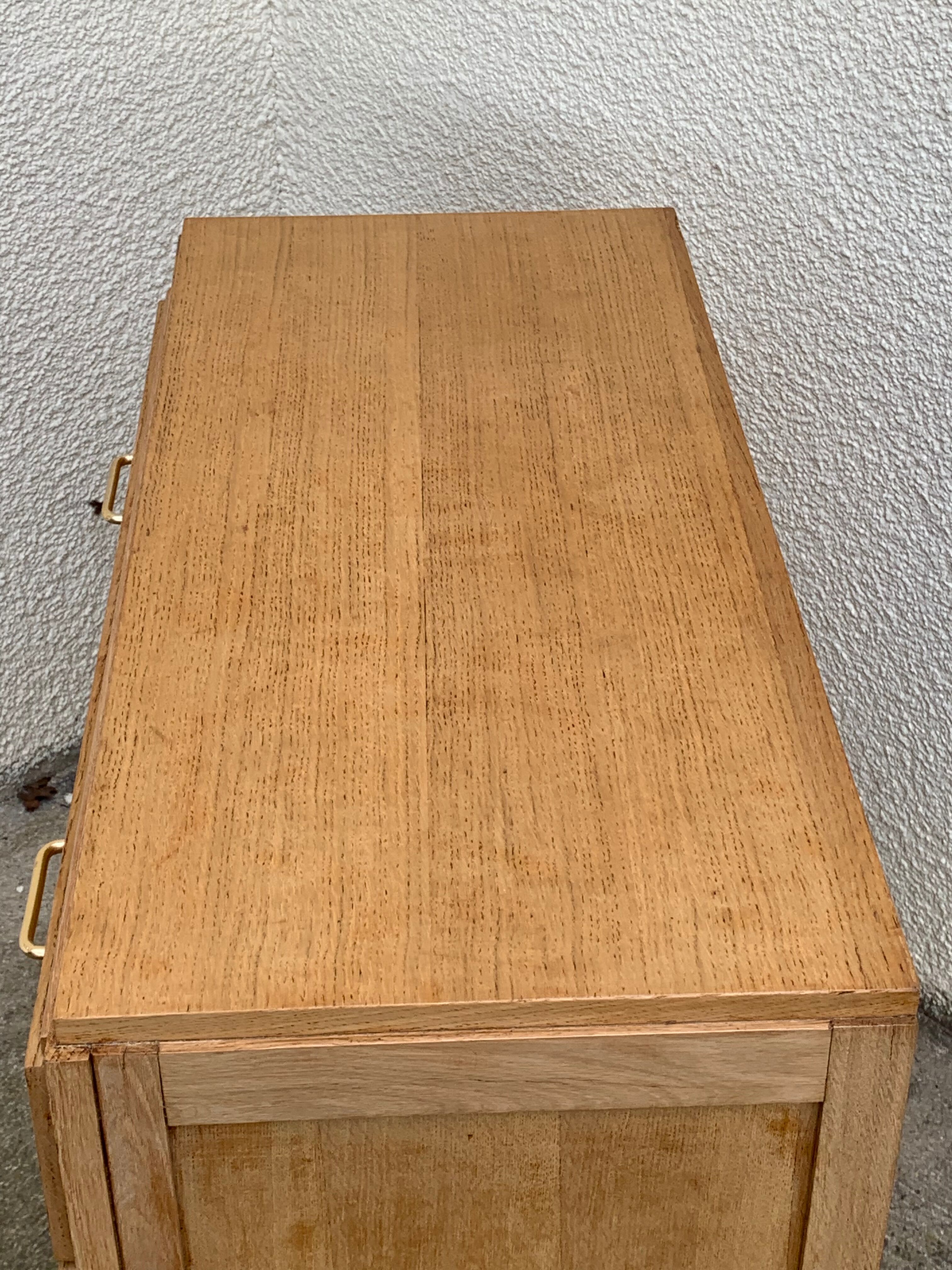 Chest of drawers feet compass raw wood 1950