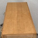 Chest of drawers feet compass raw wood 1950