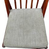 4 bamboo and fabric chairs