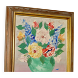Oil painting on Swedish panel from the mid-century "Still Life" by Gustav Adolf Lysholm - Vintage and framed.