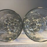 4 vintage cut glass aperitif glasses