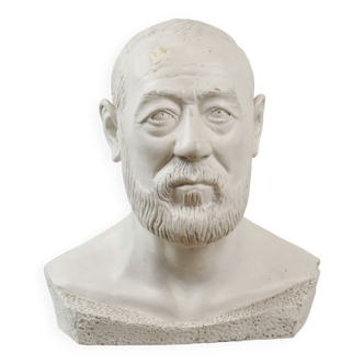 Bust Man Characterful Bust Statue Sculpture Plaster 39cm