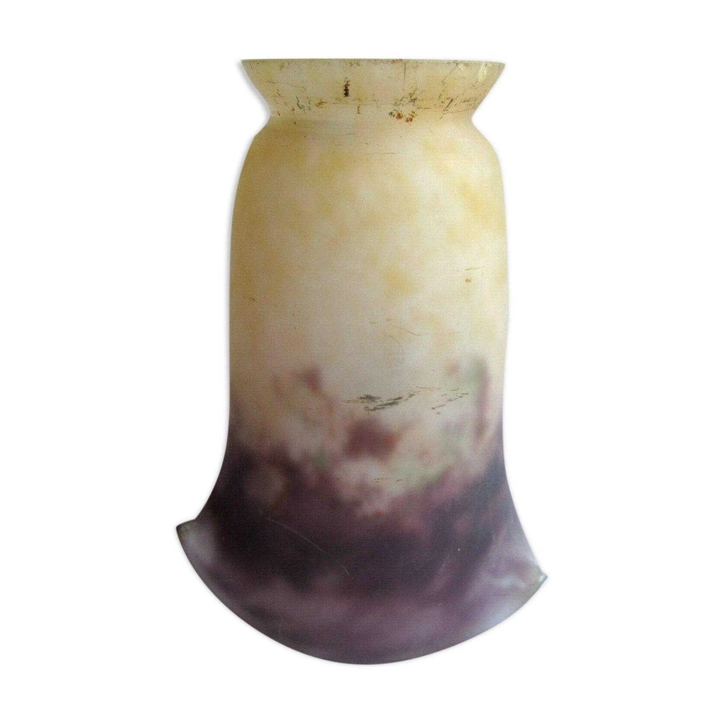 Art Deco lamp tulip, glass paste by Degué