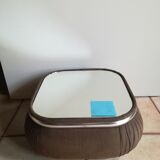Mirror coffee table in velvet