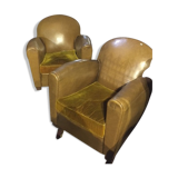 Pair of clubs in leatherette