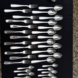 Alfenide 37-piece cutlery set for Christofle Saturne model