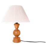 Lamp in wood and recycled cotton