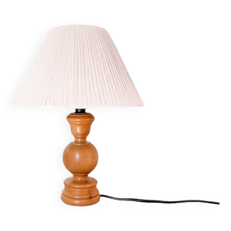 Lampe en bois et coton recyclé