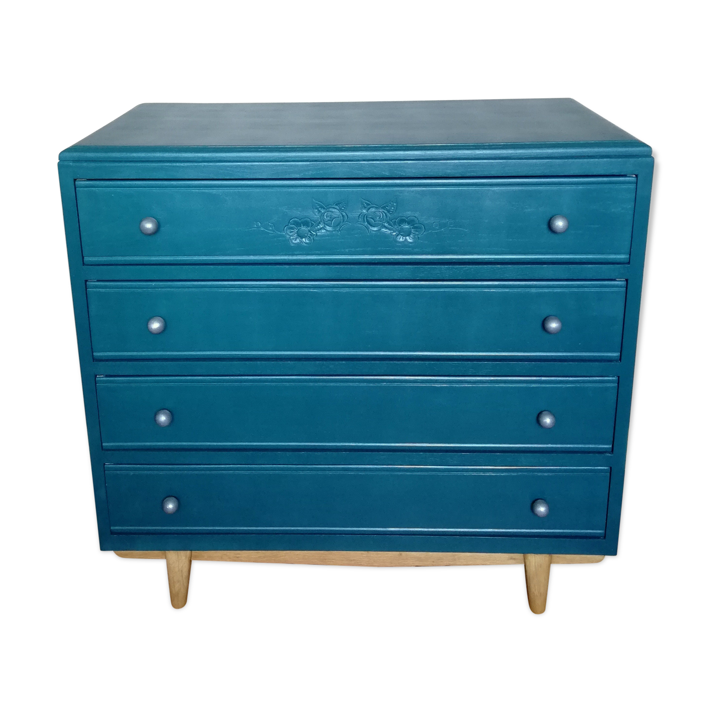 Duck blue art deco dresser