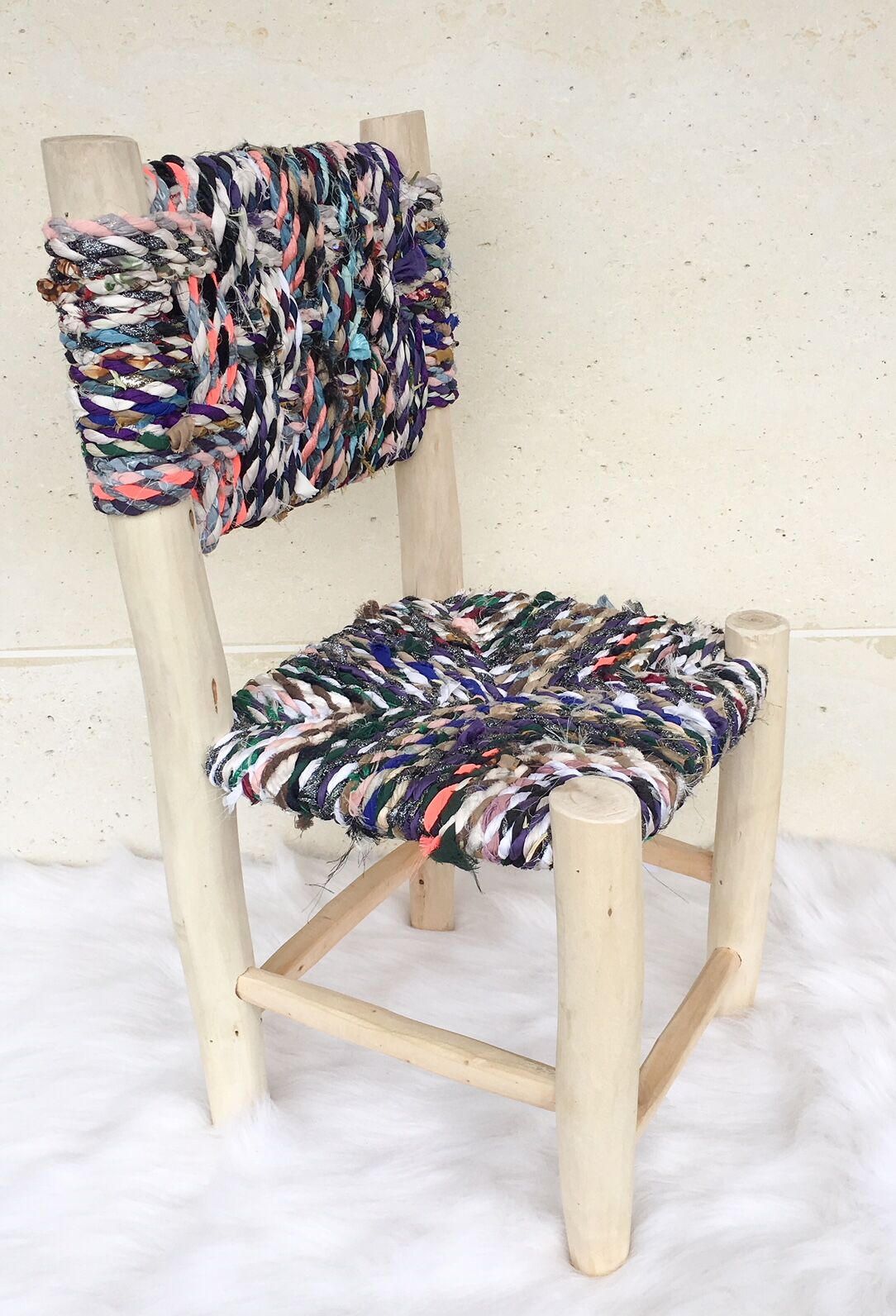 Recycled fabric chair