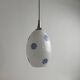 Old large ovoid suspension 1970 in vintage opaline
