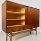 Danish midcentury teak credenza highboard by Ejvind A Johansson