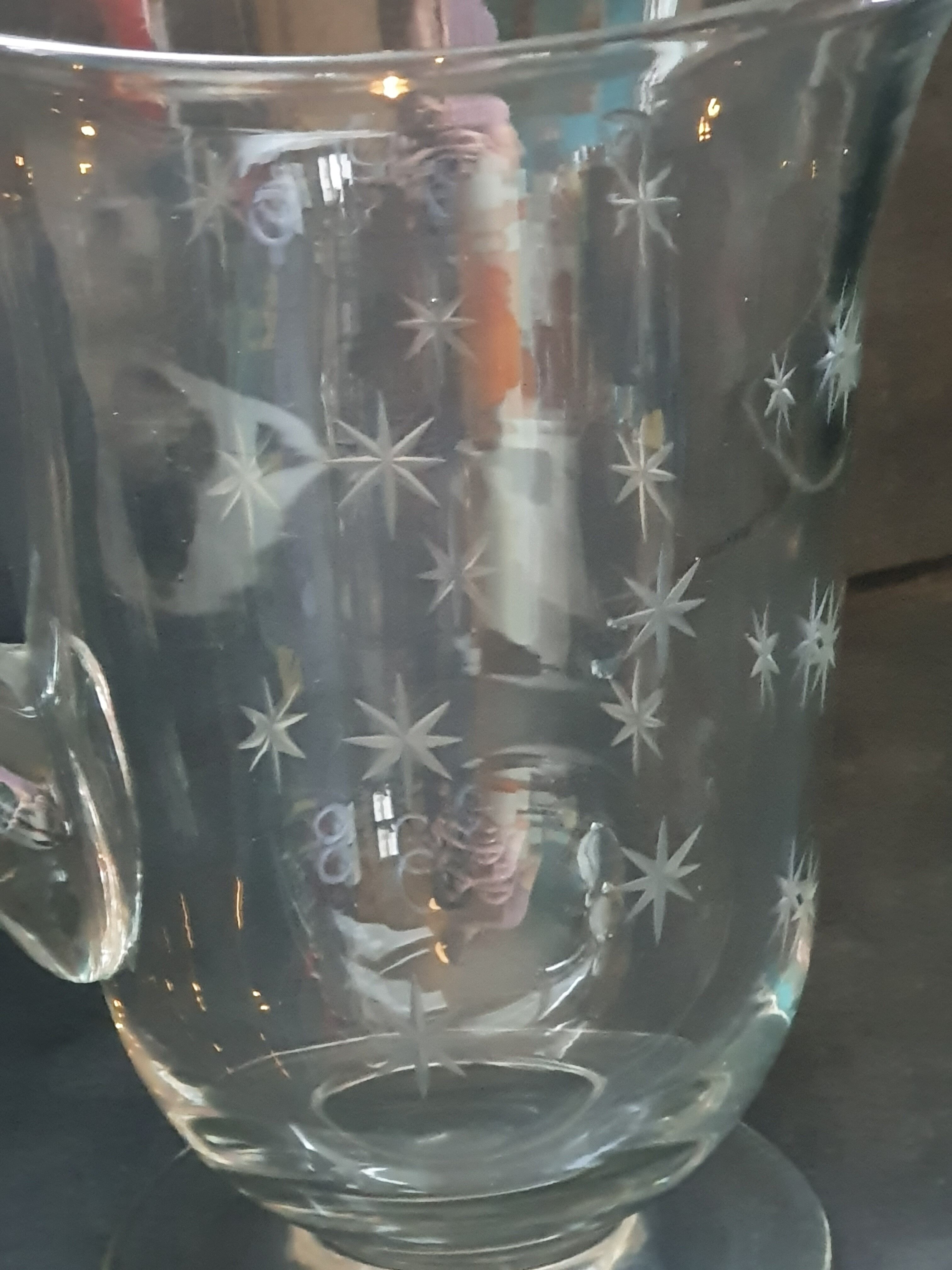 Pitcher with starry crystal glass decoration