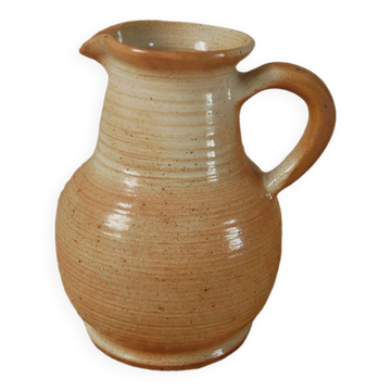 Pichet en grès vase à anse décoration campagne scandinave fabrication artisanale vintage céramique