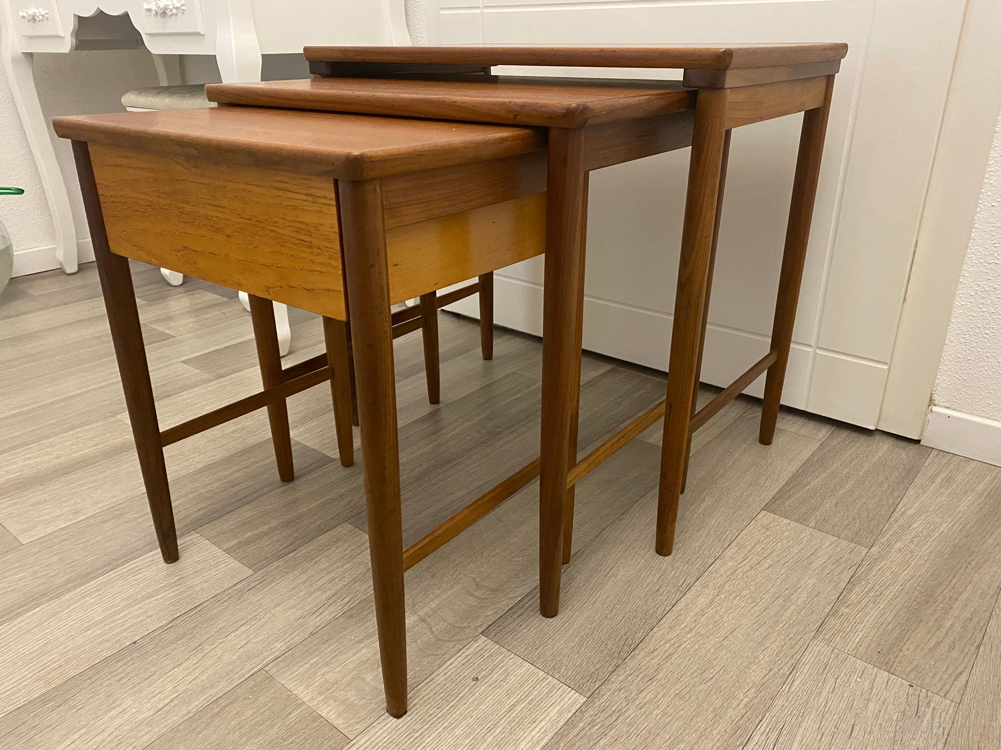 Tables gigognes scandinave en teck pour Opal Möbel