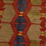 5x12 Soft Red and Orange Anatolian Kilim Rug, Wool Kilim Carpet, 139x377Cm