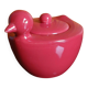 Zoomorphic sugar bowl in ceramic. 80's
