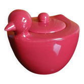 Zoomorphic sugar bowl in ceramic. 80's