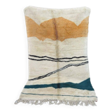 Colorful handmade Berber wool rug