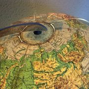 Globe vintage 1940 terrestre verre Duo Erdglobus Berlin - 42 cm