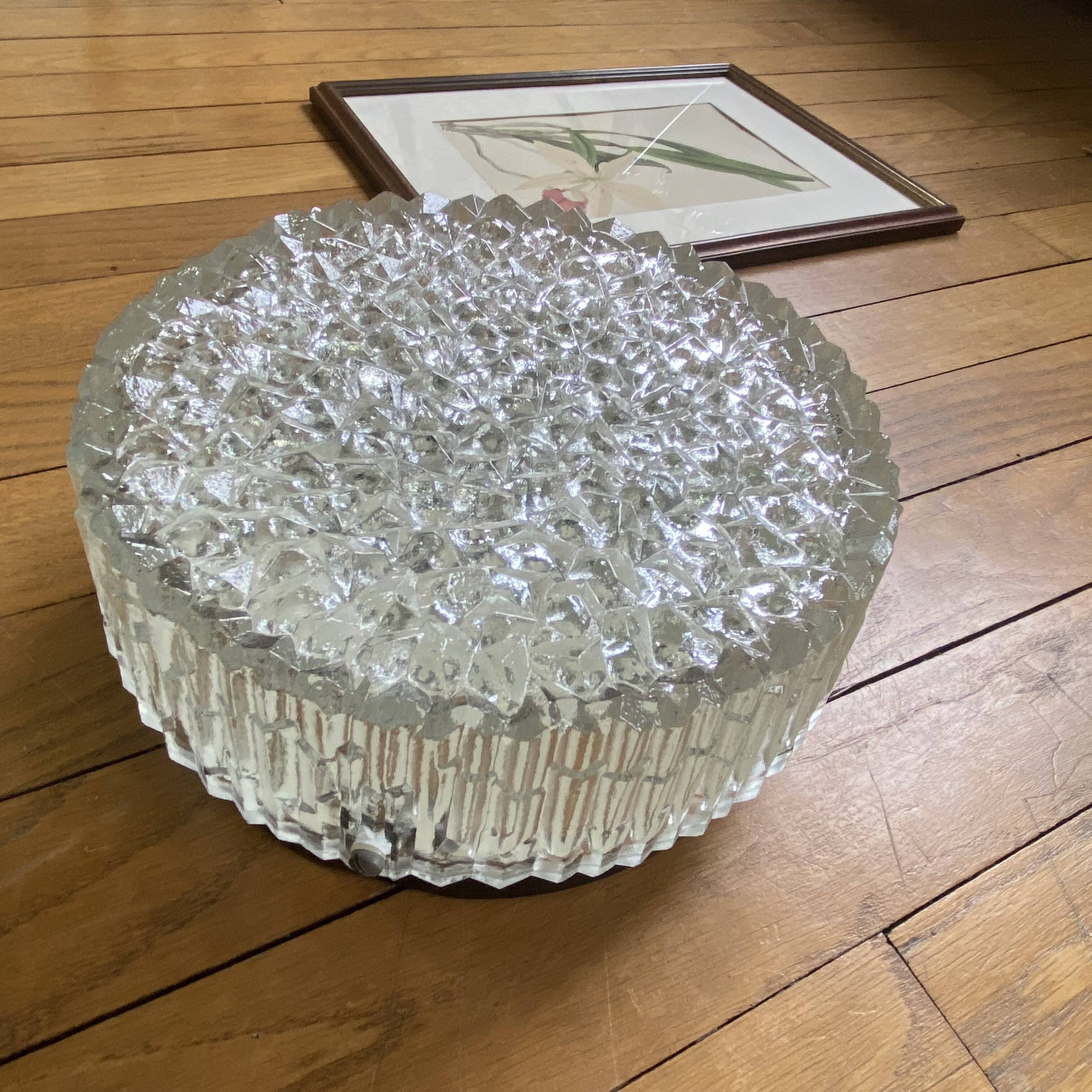 Holophane porthole glass wall or ceiling light, 1970s-1980s