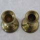 Small golden metal candle holders