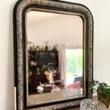 Louis philippe antique mirror with marbled plate