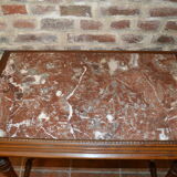 Table en noyer dessus marbre avec un tiroir