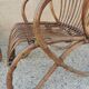 Paire de fauteuils oeufs en rotin vintage des années 60