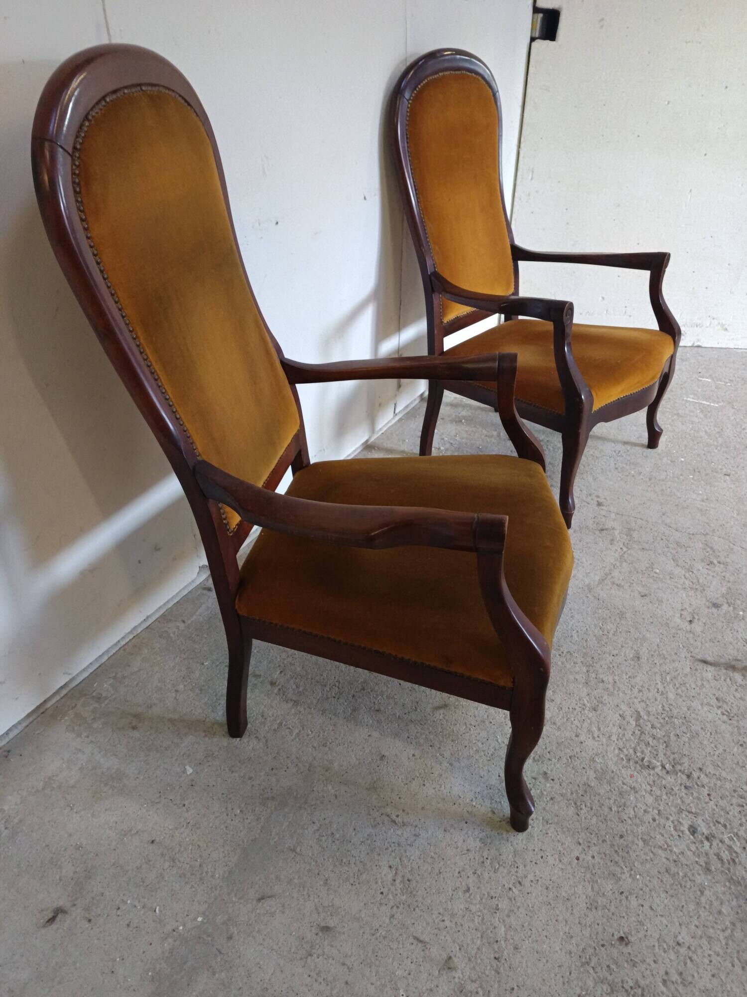 pair of Voltaire armchairs