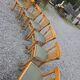 6 bistro chairs in solid oak, 1920s