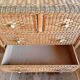 Commode en rotin vintage 1970