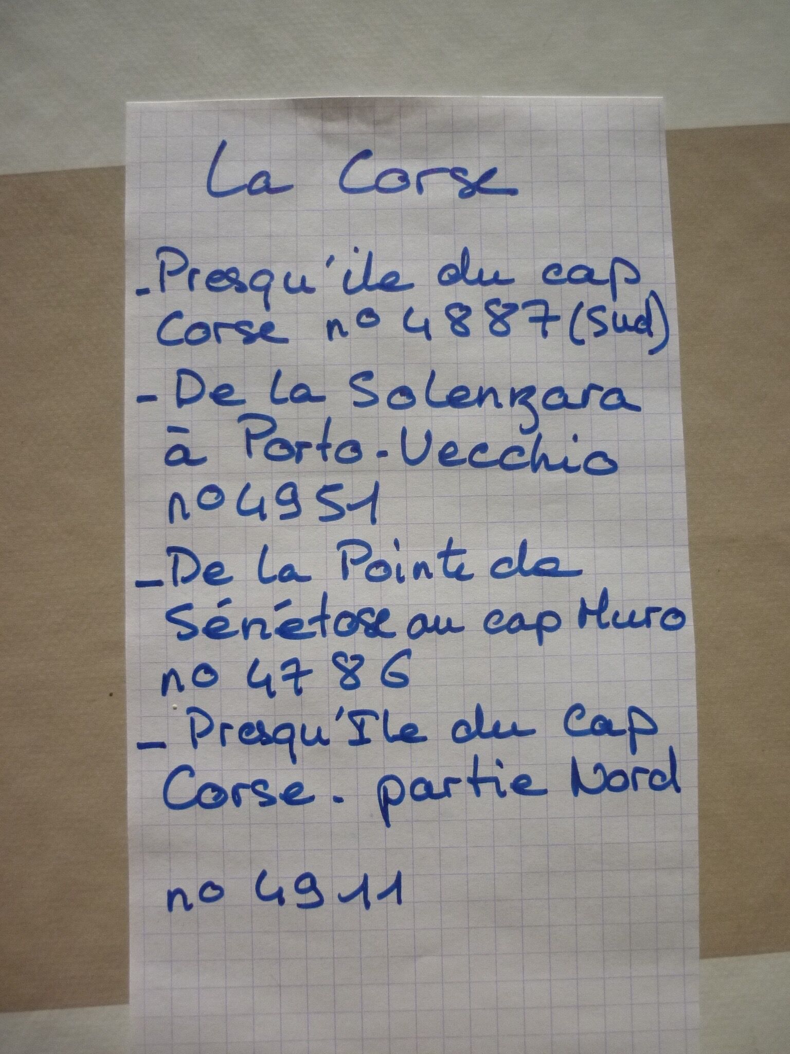 Map of the navy "la solenzara in porto-vecchio" nº 4951