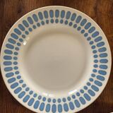 Set of 7 dinner plates and one soup plate Digoin Sarreguemines