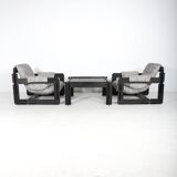 Pair of armchairs and coffee table Rover by Arne Jacobsen, 1968