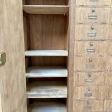 Meuble de métier à clapets en chêne, rénové