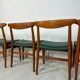 1950s set of 5 vintage Danish teak dining chairs W2 by Hans J. Wegner for CM Madsen