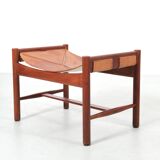 Scandinavian teak footrest or ottoman
